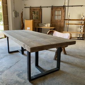 Tavolo stile industriale per rustico o taverna legno e Ferro misura 250×110 cm