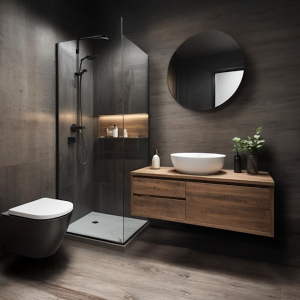 Jason – Mobile da Bagno Rustico in Legno Massiccio con Cassetti  140×59 H5