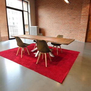 Tavolo allungabile 200×100 cm in castagno massello colore teak – Teseo