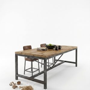 Tavolo in ferro e legno stile industrial Zack
