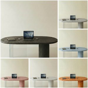 Scrivania Da Studio In Rovere Massello - Con Cassetti E Credenza, Dimensioni 86/106/126x60x123 Cm, Fino A 100 Kg, Per Piccoli Spazi