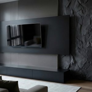 Parete Living Stone 400 Mobile TV Sospeso e Pietra XLab Design