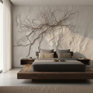 Letto Matrimoniale 180 King Size in Legno Massello di Castagno – Design Zen