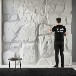 Pietra Viva XLab: Pannelli Effetto Roccia Vera Scolpiti a Mano – opera artistica Xlab Design