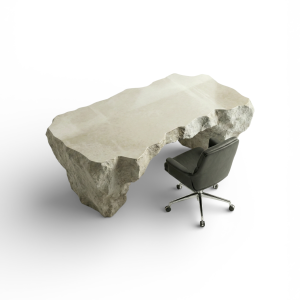 Scrivania effetto roccia realistica Monolite scultura edizione limitata