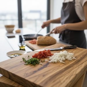 Taglieri in legno di olivo secolare massello: l’eccellenza professionale fatta a mano