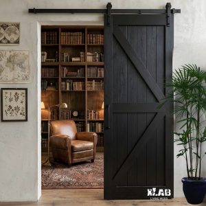 Porta Scorrevole Barn Door in Larice Nero Grafite: L 100 x 220 anche su Misura