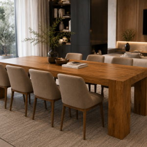 Tavolo da pranzo imperiale 280×110 cm in legno finitura noce – tavolo grande artigianale fino a 14 posti