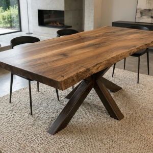Tavolo TUSCANO Noce Nazionale Live Edge 200×100
