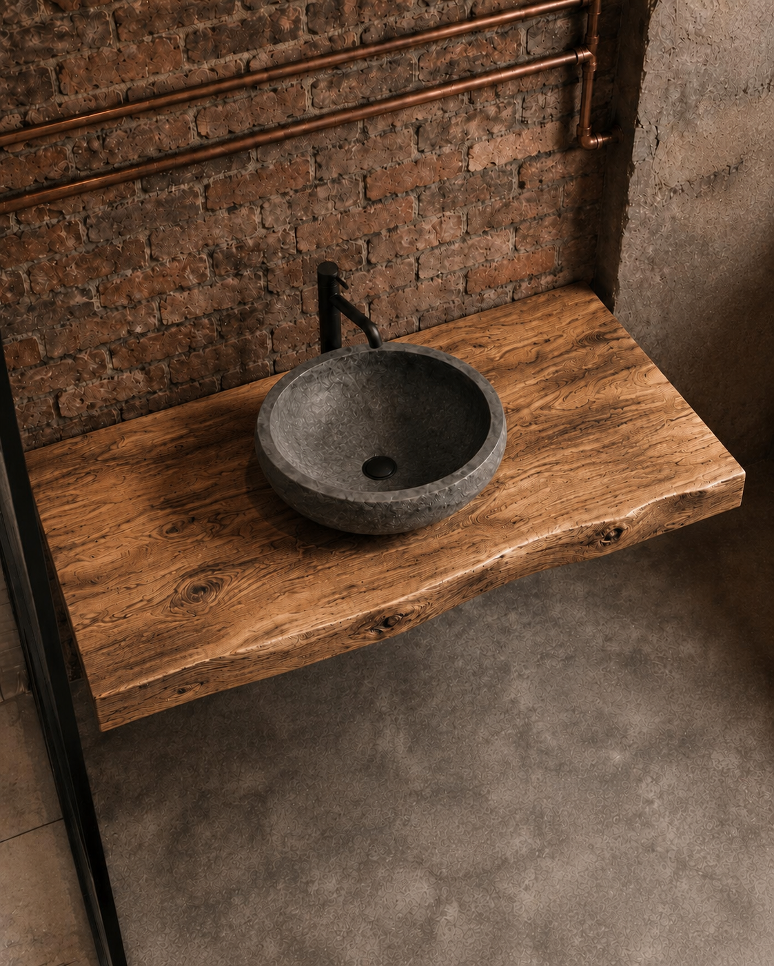 Finitura colore rovere e bruciato