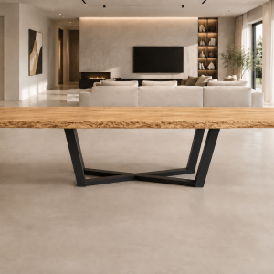 Tavolo Intreccio X14 in Castagno Massello 280×120 cm – Tavolo Artigianale fino a 14 Posti
