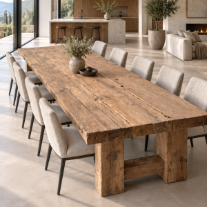 Titanus XXL – Tavolo da Pranzo in Legno Massello fino a 14 Posti