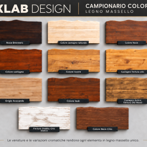 Campionario colori legno massello in PDF