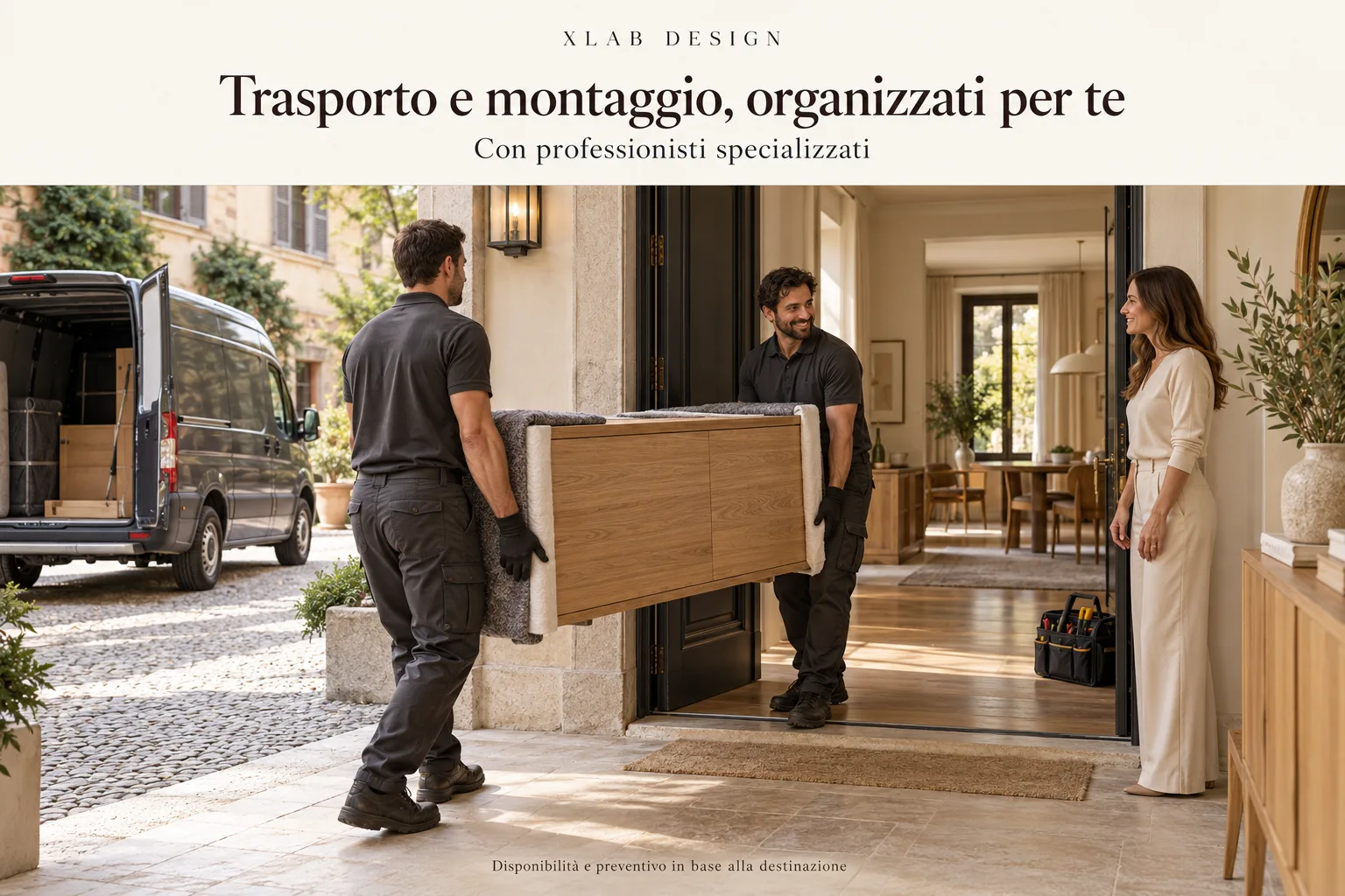 Trasporto e montaggio, organizzati per te. Con professionisti specializzati. Disponibilità e preventivo in base alla destinazione.